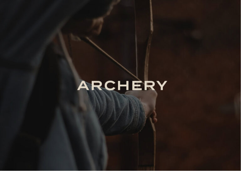 Archery: an archer drawing a bow